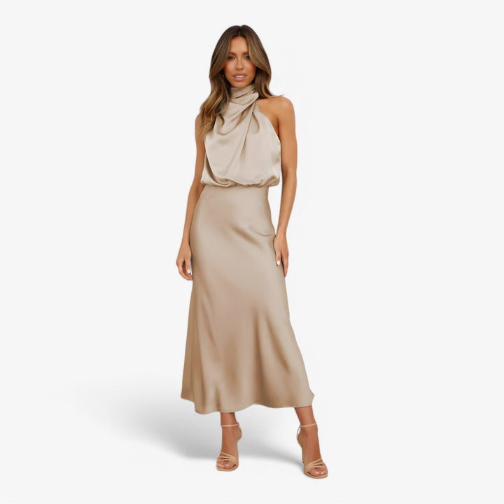 Estela | Damen-Trägerlos-Festkleid – Anmutige Eleganz & Komfort für Events