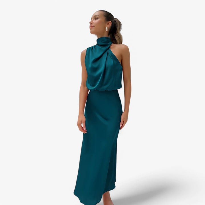 Estela | Damen-Trägerlos-Festkleid – Anmutige Eleganz & Komfort für Events
