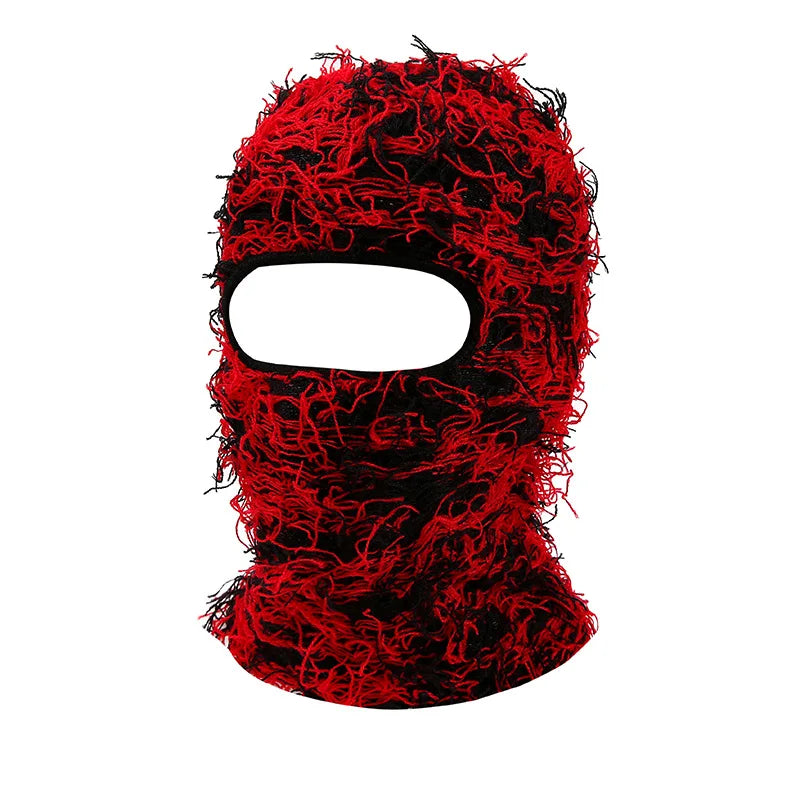 Herrenmütze Vollgesichtsmaske Skimaske Used-Look Tarnmuster Wintermütze Warm