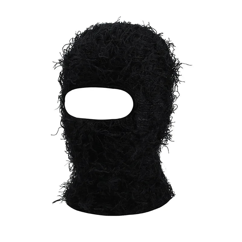 Herrenmütze Vollgesichtsmaske Skimaske Used-Look Tarnmuster Wintermütze Warm