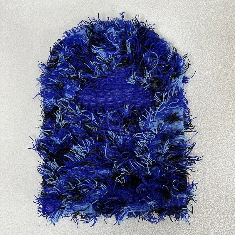 Herrenmütze Vollgesichtsmaske Skimaske Used-Look Tarnmuster Wintermütze Warm
