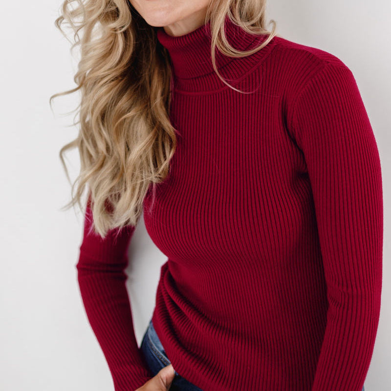 Weicher Rollkragenpullover Winter Gemütlicher Hoher Kragen