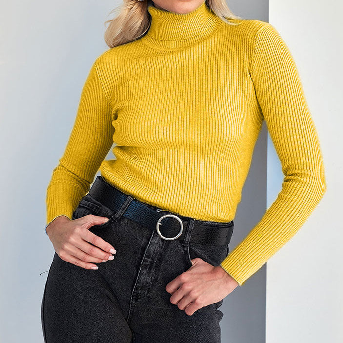 Weicher Rollkragenpullover Winter Gemütlicher Hoher Kragen