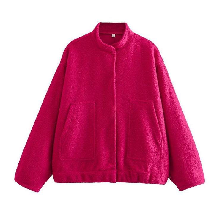 Damen Bomberjacke Weit Geschnitten Oversized Herbstjacke - Übergangsjacke