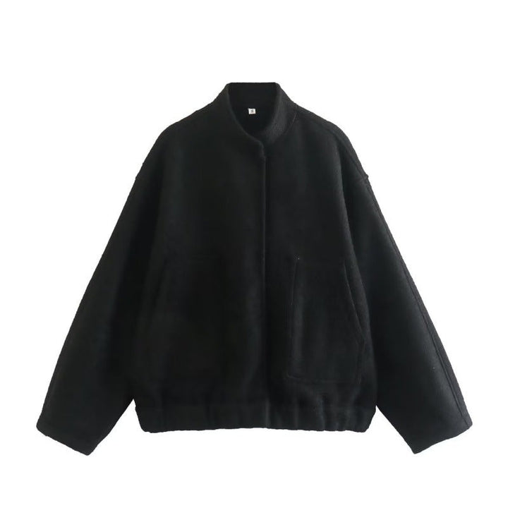 Damen Bomberjacke Weit Geschnitten Oversized Herbstjacke - Übergangsjacke