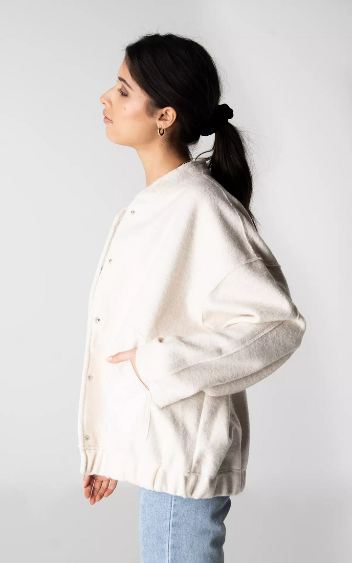 Damen Bomberjacke Weit Geschnitten Oversized Herbstjacke - Übergangsjacke