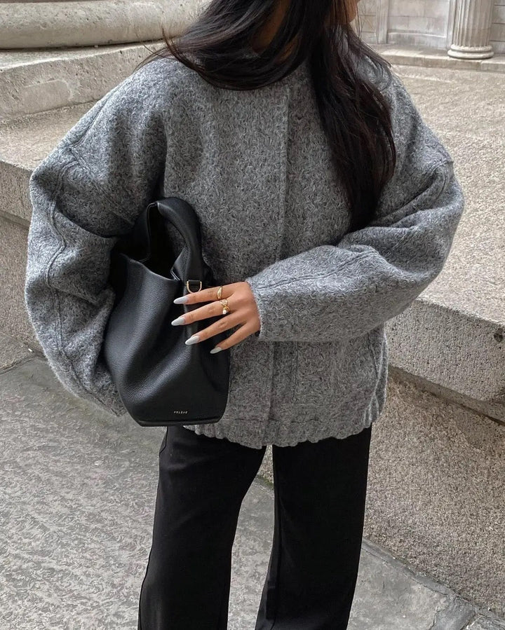 Damen Bomberjacke Weit Geschnitten Oversized Herbstjacke - Übergangsjacke