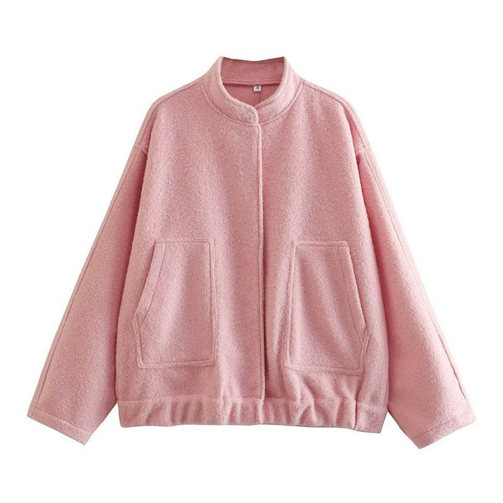 Damen Bomberjacke Weit Geschnitten Oversized Herbstjacke - Übergangsjacke