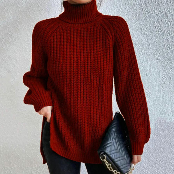 Frauen Rollkragenpullover Oversized Fit Lange Ärmel Ideal zum Layering
