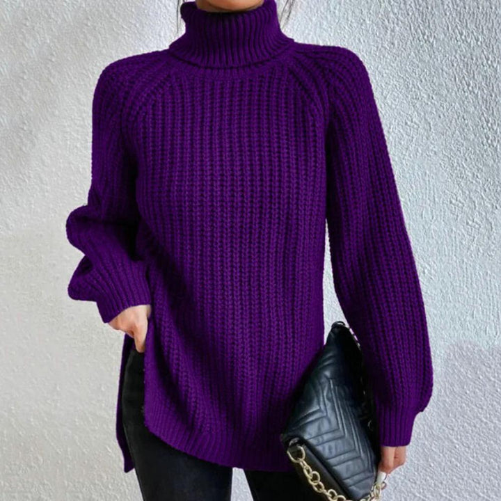 Frauen Rollkragenpullover Oversized Fit Lange Ärmel Ideal zum Layering