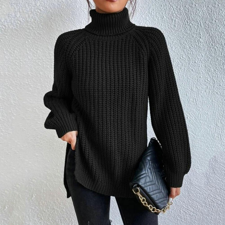 Frauen Rollkragenpullover Oversized Fit Lange Ärmel Ideal zum Layering