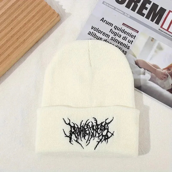 Damen Und Herren Warme Wintermützen Gothic-Streetpunk-Strickmützen Acryl