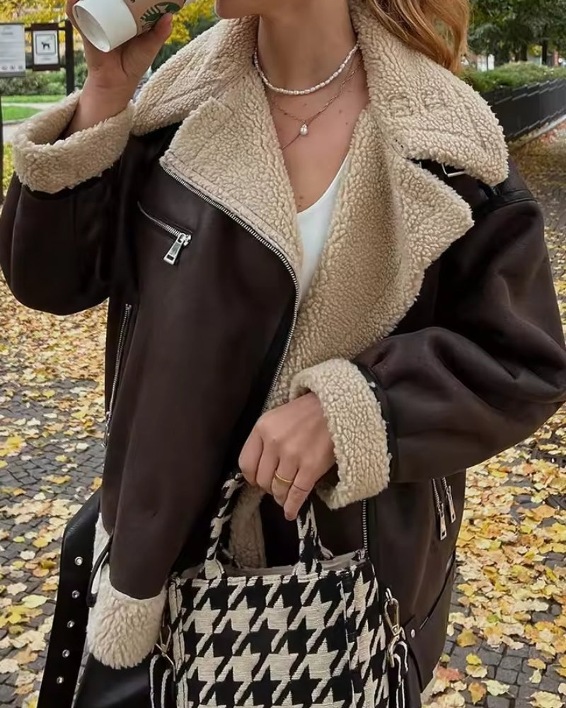 Wasserabweisende Winterjacke Mit Isolierung Revers Täglichen Komfort Und Wärme