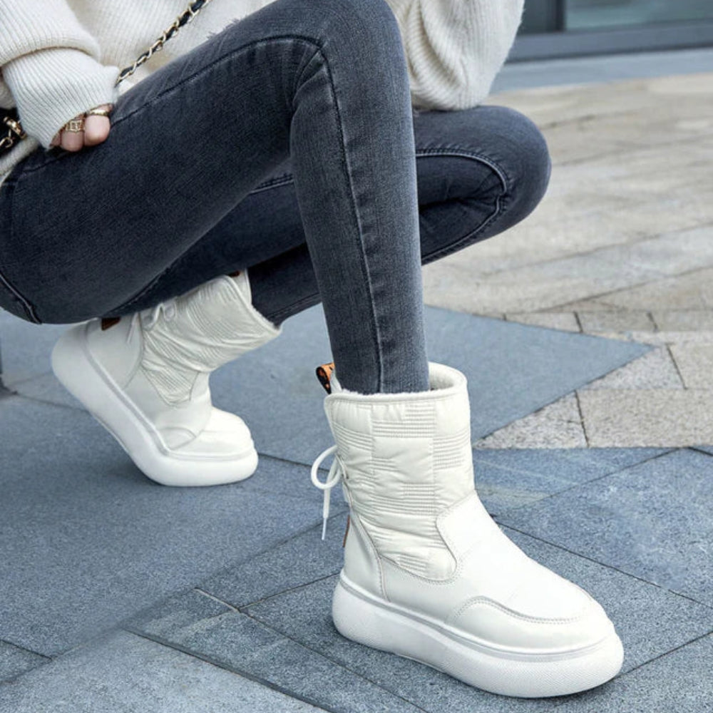Damenstiefel Wasserdichte Warmer Rutschfester Stil Vielseitige Ankelboots