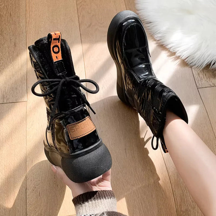 Damenstiefel Wasserdichte Warmer Rutschfester Stil Vielseitige Ankelboots