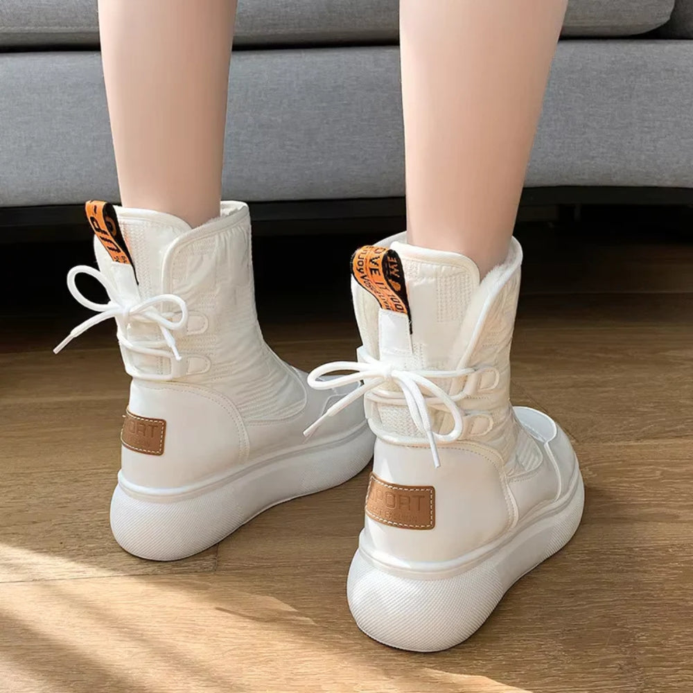 Damenstiefel Wasserdichte Warmer Rutschfester Stil Vielseitige Ankelboots