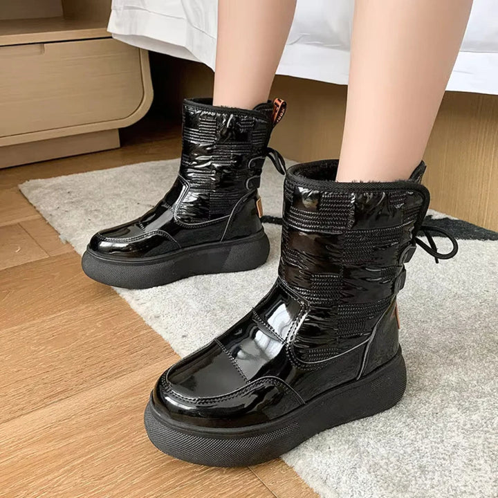 Damenstiefel Wasserdichte Warmer Rutschfester Stil Vielseitige Ankelboots