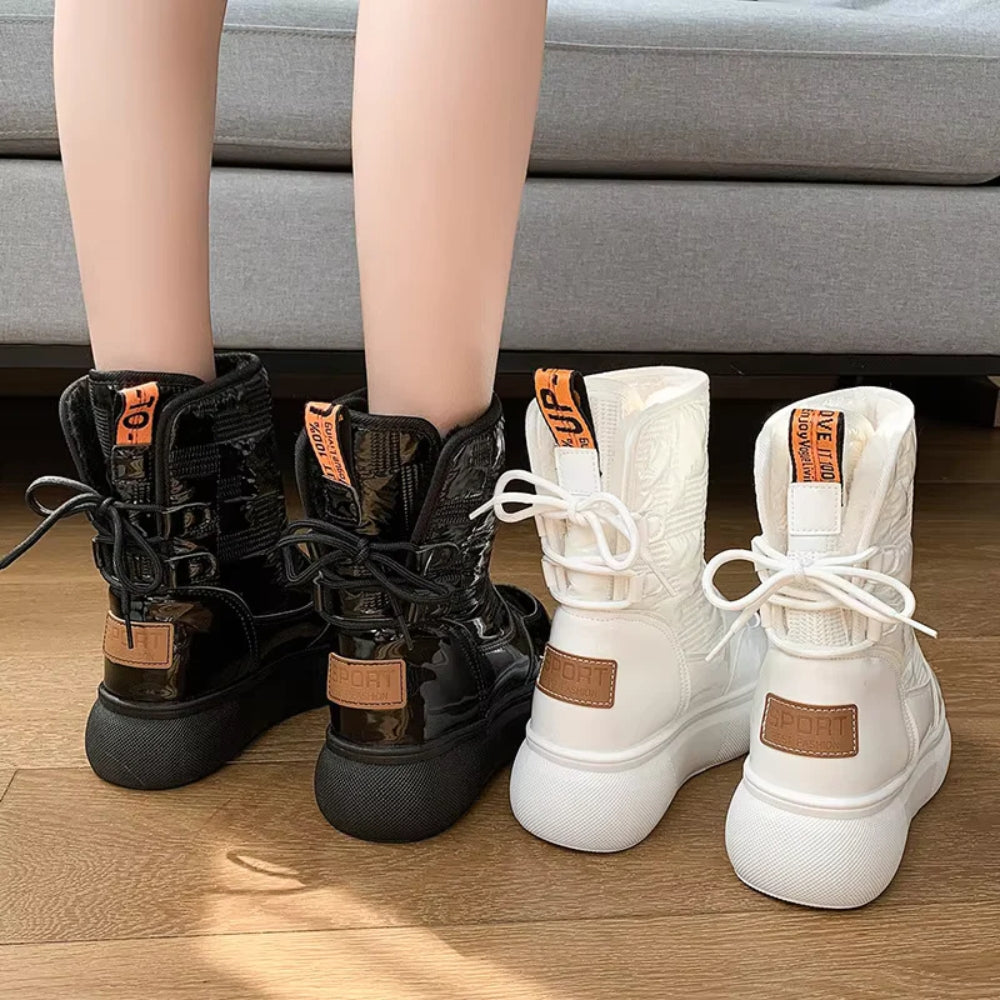 Damenstiefel Wasserdichte Warmer Rutschfester Stil Vielseitige Ankelboots