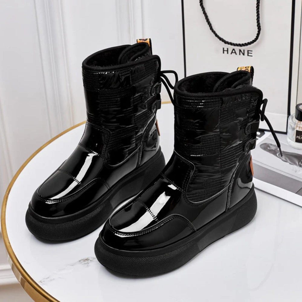 Damenstiefel Wasserdichte Warmer Rutschfester Stil Vielseitige Ankelboots