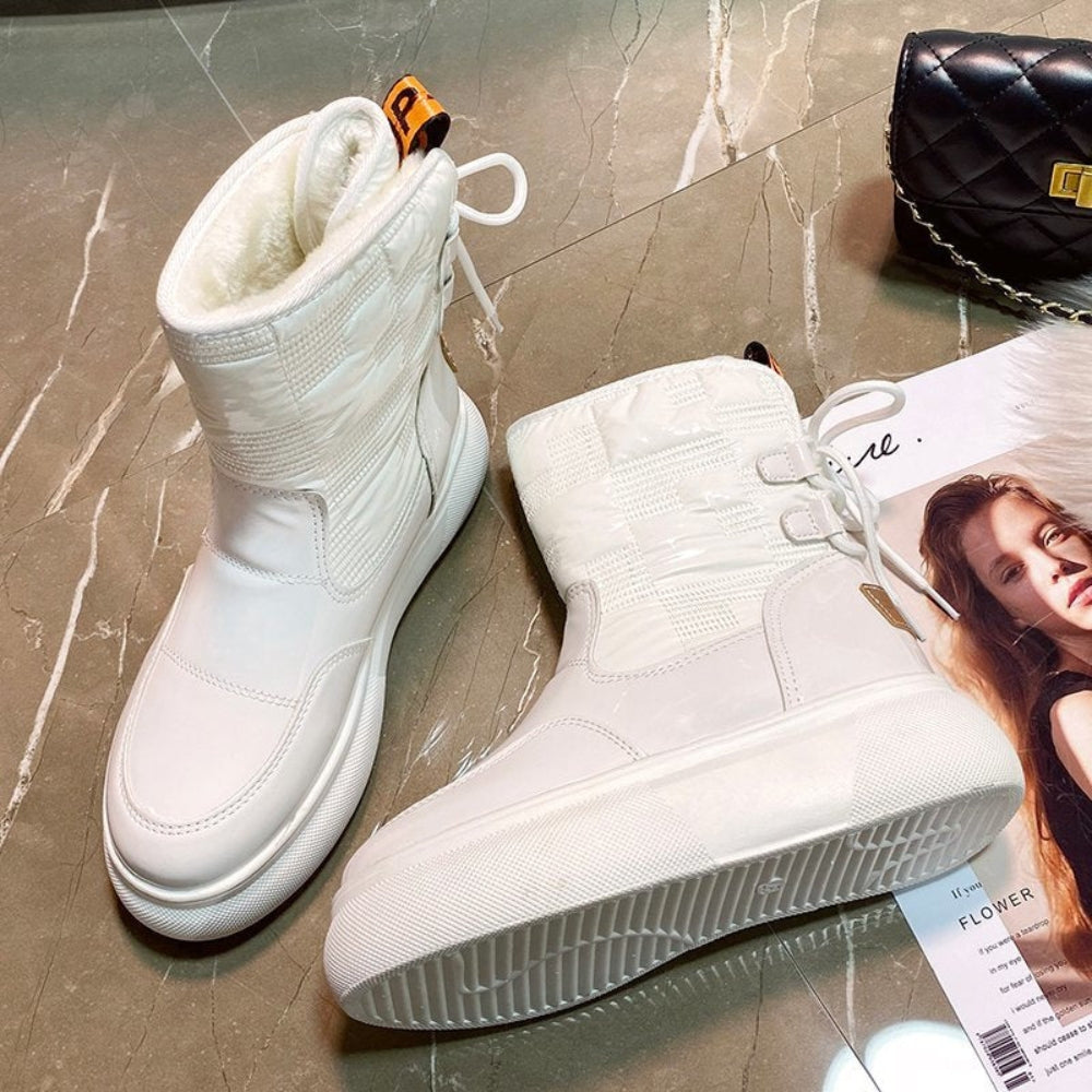 Damenstiefel Wasserdichte Warmer Rutschfester Stil Vielseitige Ankelboots