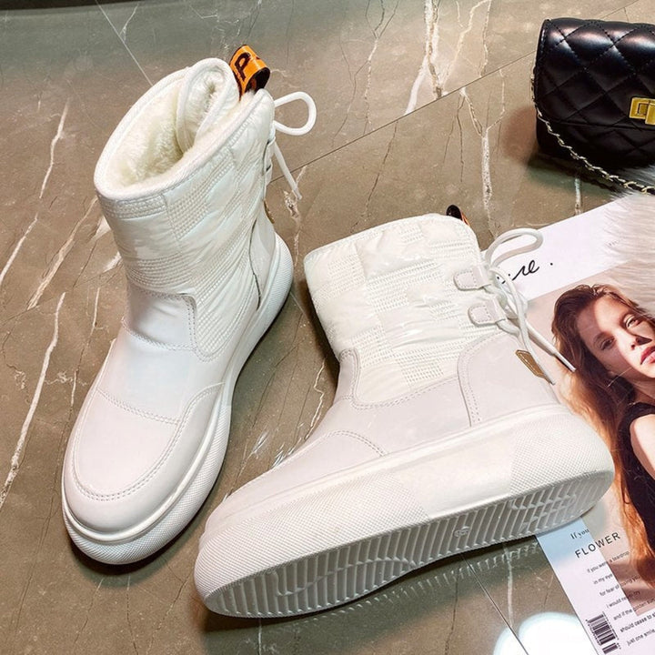 Damenstiefel Wasserdichte Warmer Rutschfester Stil Vielseitige Ankelboots