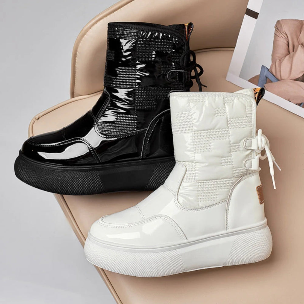 Damenstiefel Wasserdichte Warmer Rutschfester Stil Vielseitige Ankelboots