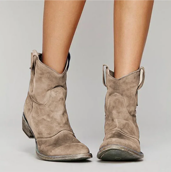 Wildleder-Westernstiefel Stilvoll Und Bequem Western-Look