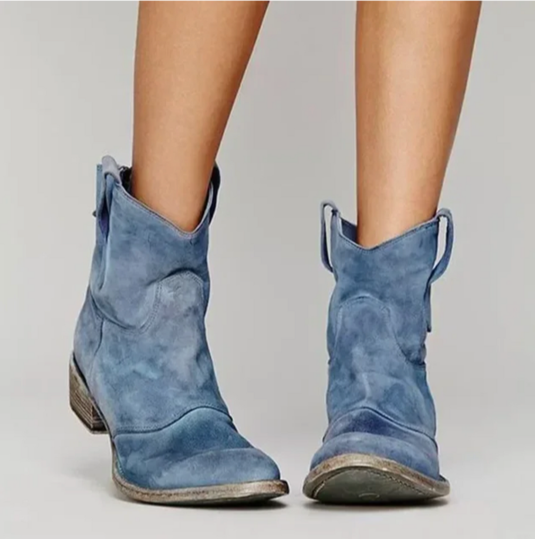 Wildleder-Westernstiefel Stilvoll Und Bequem Western-Look