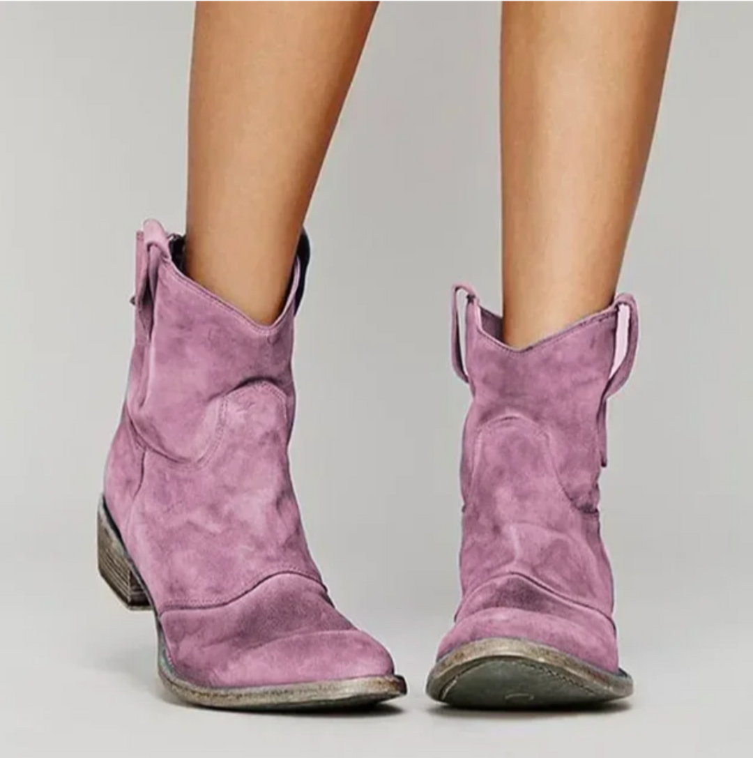 Wildleder-Westernstiefel Stilvoll Und Bequem Western-Look