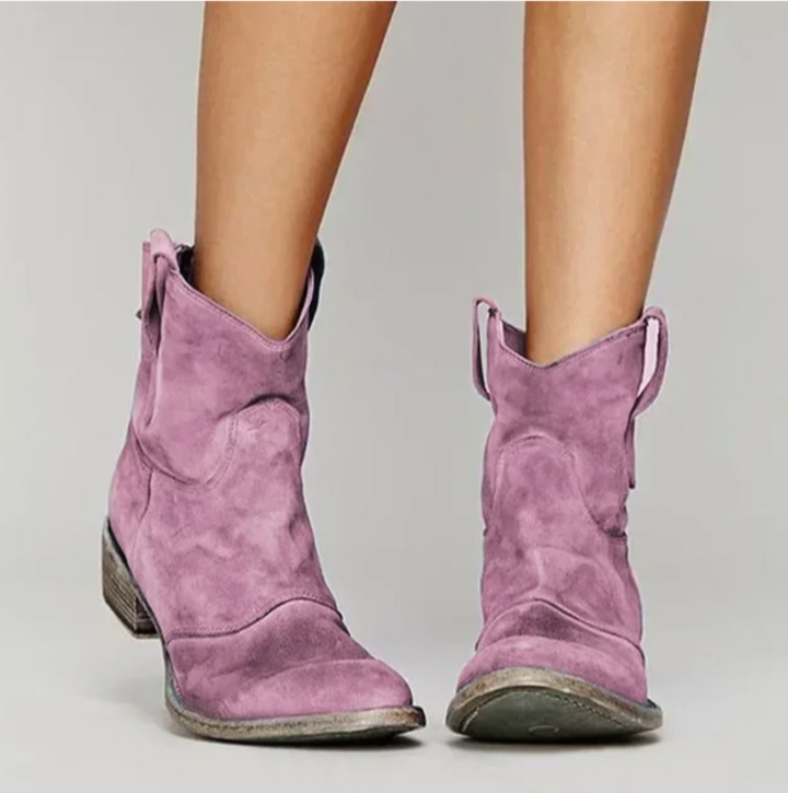 Wildleder-Westernstiefel Stilvoll Und Bequem Western-Look
