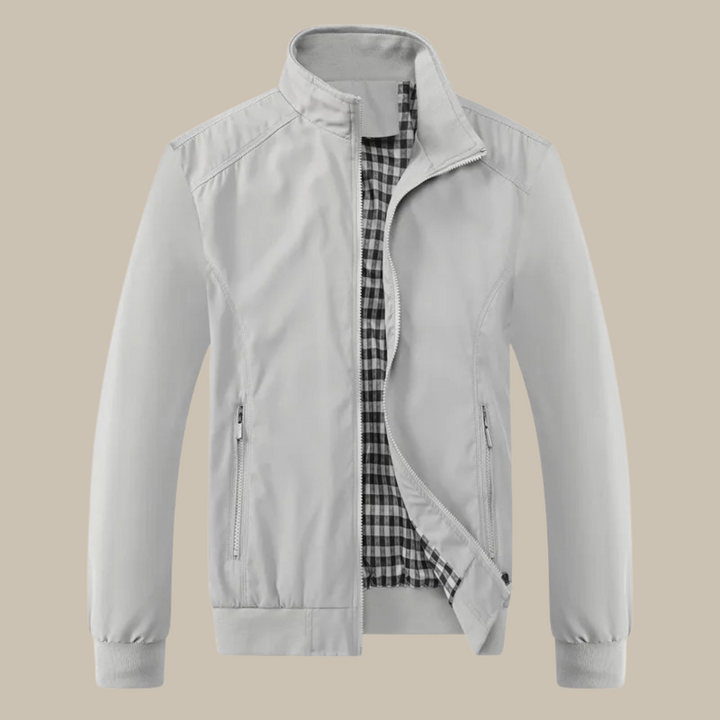 Herren Windbreaker-Jacke Hoher Kragen Reißverschluss