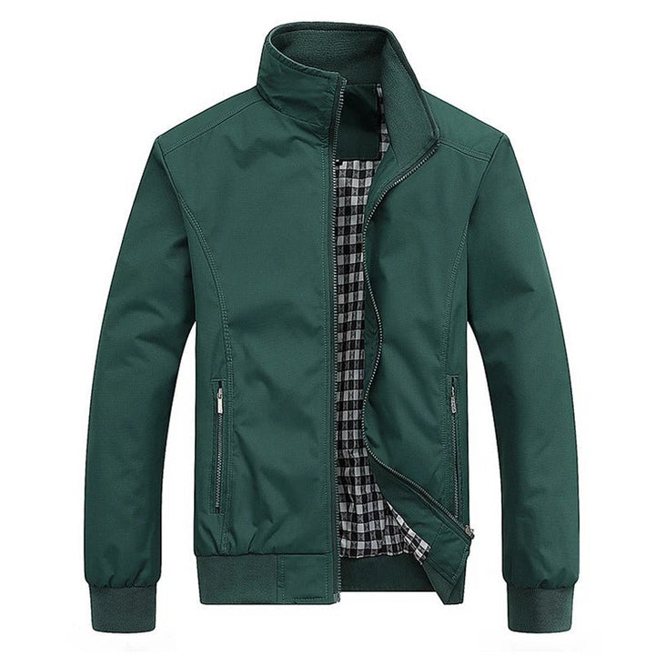 Herren Windbreaker-Jacke Hoher Kragen Reißverschluss