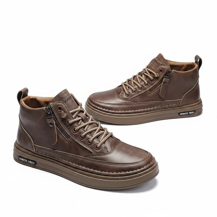 Herren Winter Fleecestiefel High-Top Casual Lederschuhe