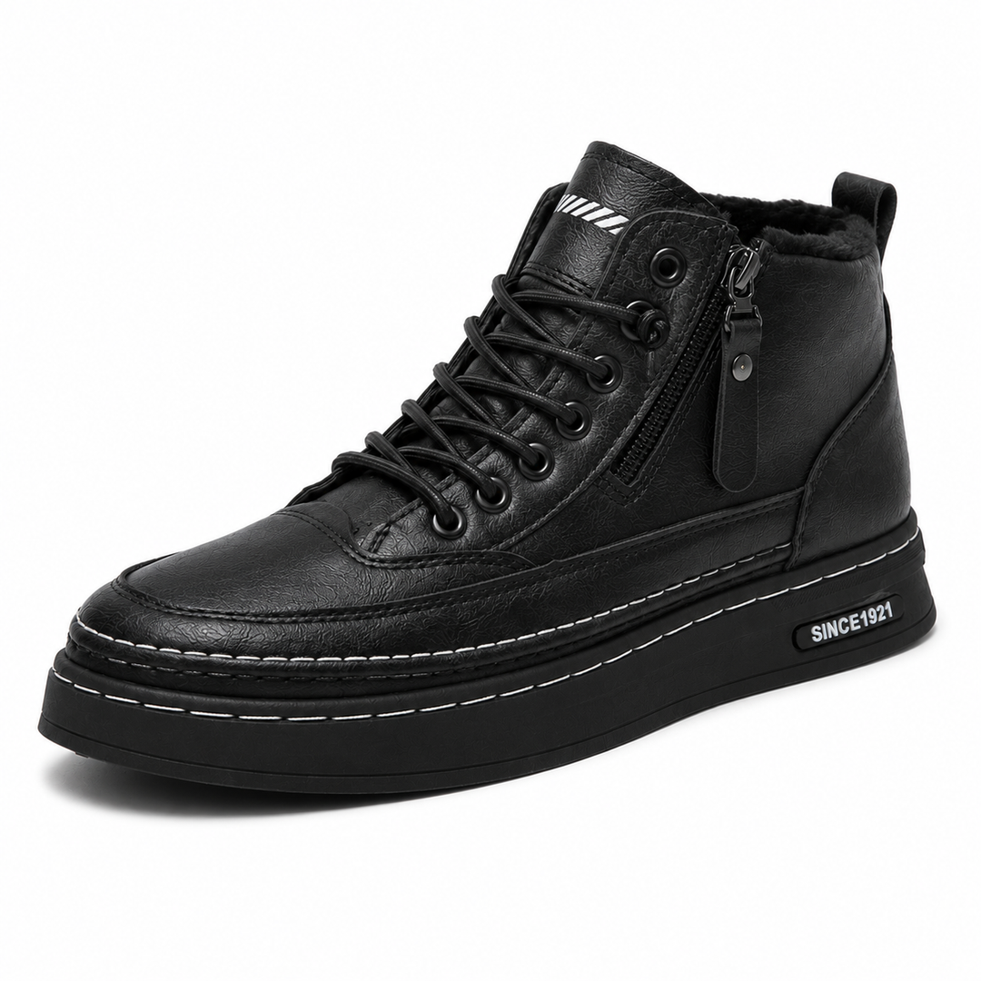 Herren Winter Fleecestiefel High-Top Casual Lederschuhe