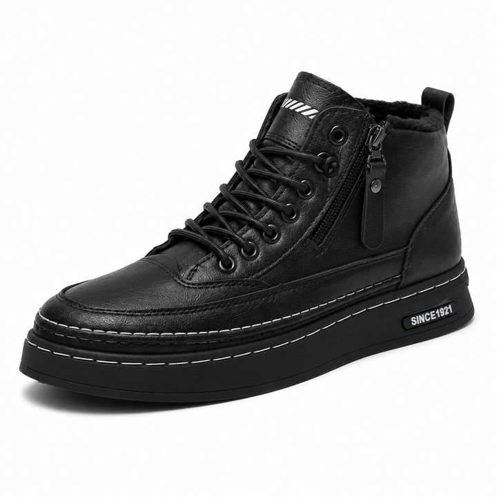 Herren Winter Fleecestiefel High-Top Casual Lederschuhe