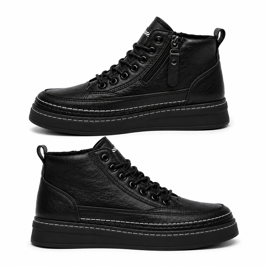 Herren Winter Fleecestiefel High-Top Casual Lederschuhe