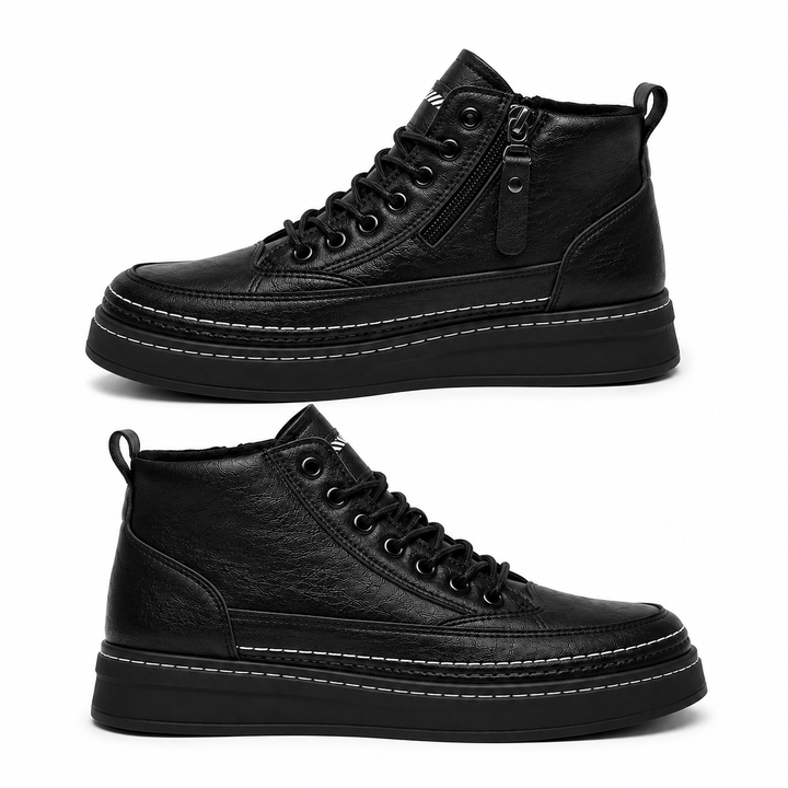Herren Winter Fleecestiefel High-Top Casual Lederschuhe