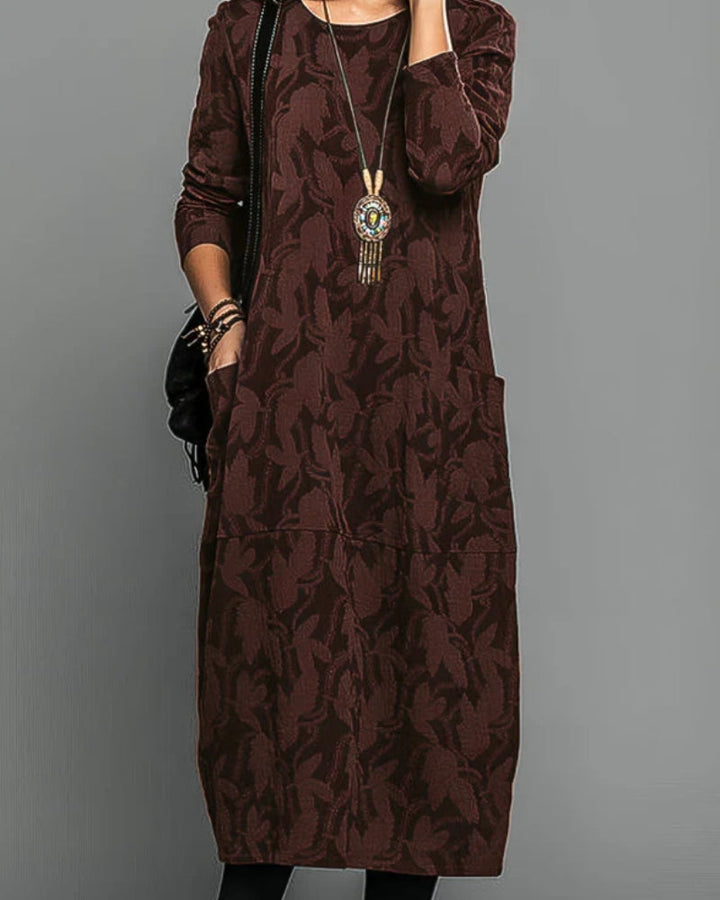 Damen Winterkleid Mit Taschen Für Stil Und Funktionalität Druckdesign