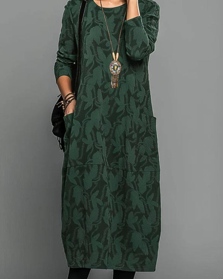 Damen Winterkleid Mit Taschen Für Stil Und Funktionalität Druckdesign