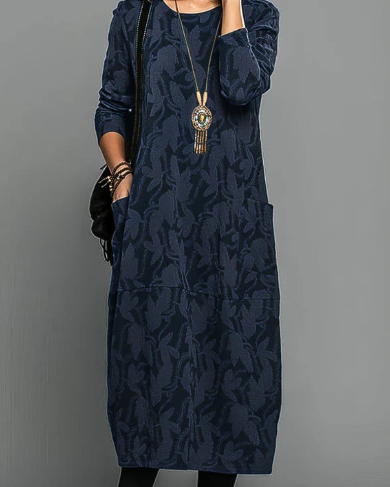 Damen Winterkleid Mit Taschen Für Stil Und Funktionalität Druckdesign