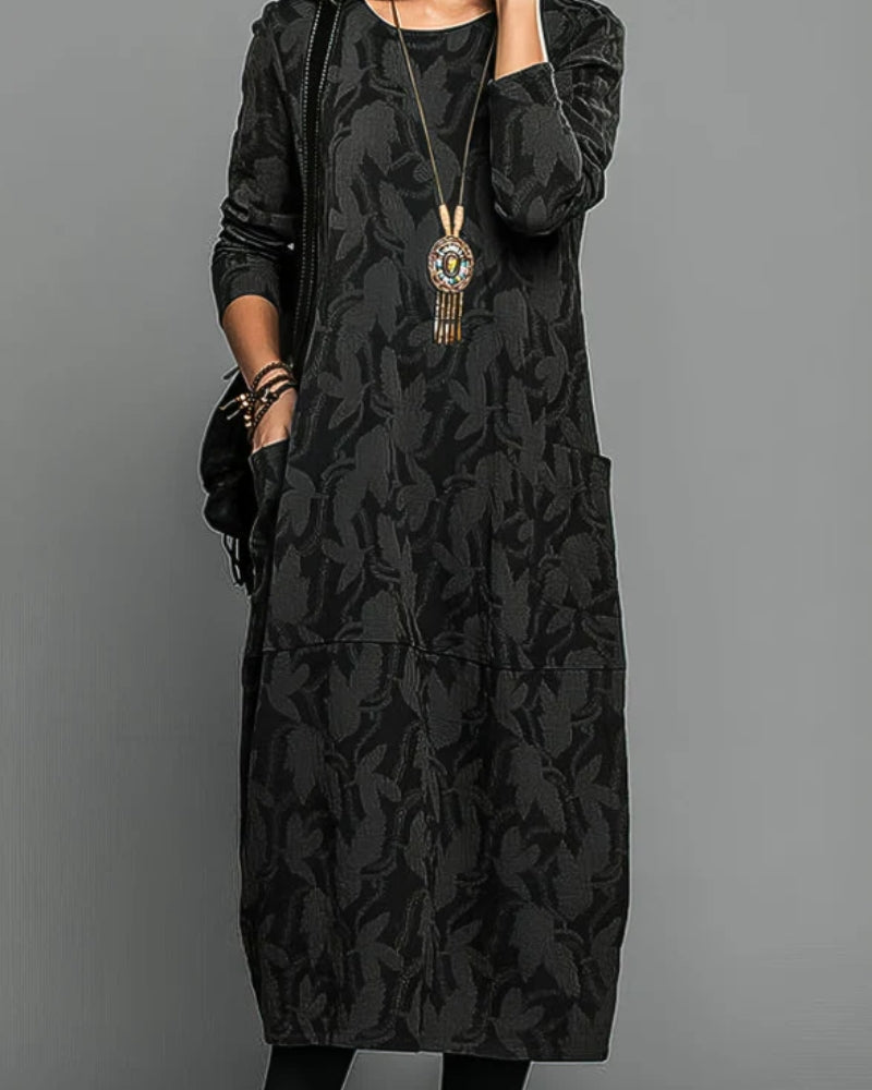 Damen Winterkleid Mit Taschen Für Stil Und Funktionalität Druckdesign