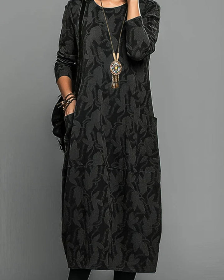 Damen Winterkleid Mit Taschen Für Stil Und Funktionalität Druckdesign
