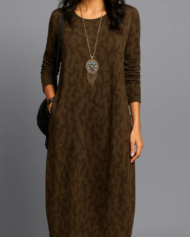 Damen Winterkleid Mit Taschen Für Stil Und Funktionalität Druckdesign