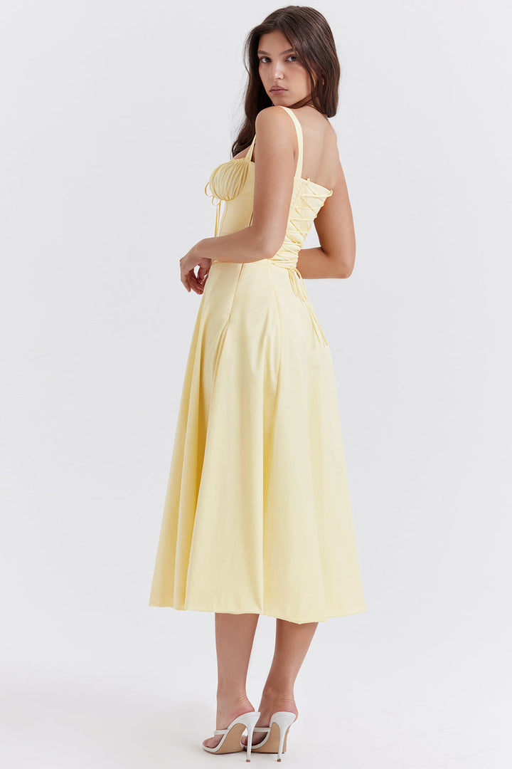 Luma | Damen Bustier-Kleid – Moderner Frühlingsprint, Taillierter Schnitt & Femininer Look