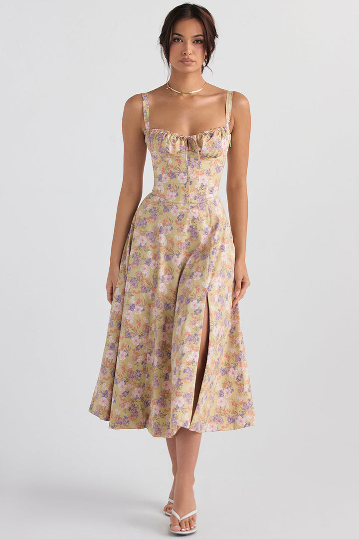 Luma | Damen Bustier-Kleid – Moderner Frühlingsprint, Taillierter Schnitt & Femininer Look