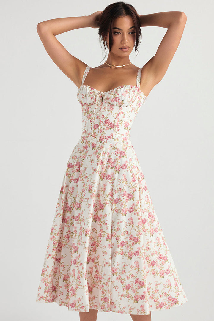 Luma | Damen Bustier-Kleid – Moderner Frühlingsprint, Taillierter Schnitt & Femininer Look