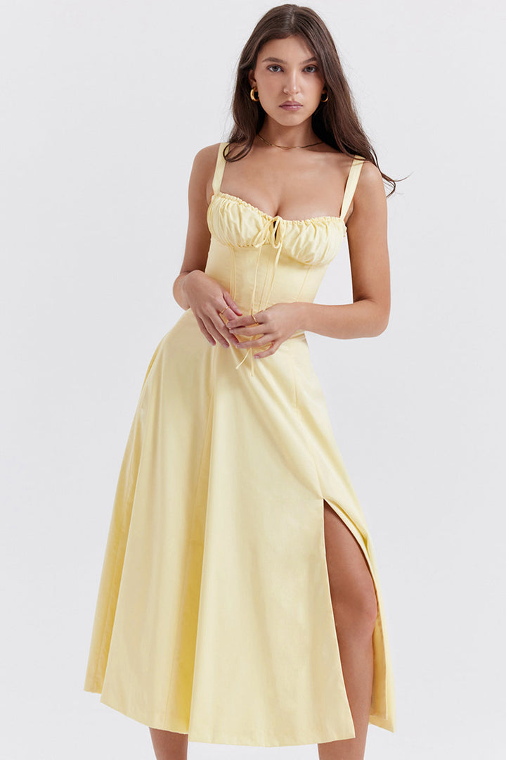 Luma | Damen Bustier-Kleid – Moderner Frühlingsprint, Taillierter Schnitt & Femininer Look