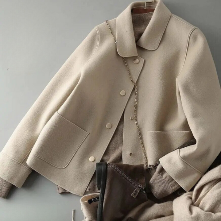 Damen Warme Daunen Jacke Winter Knopfleiste Innenfutter
