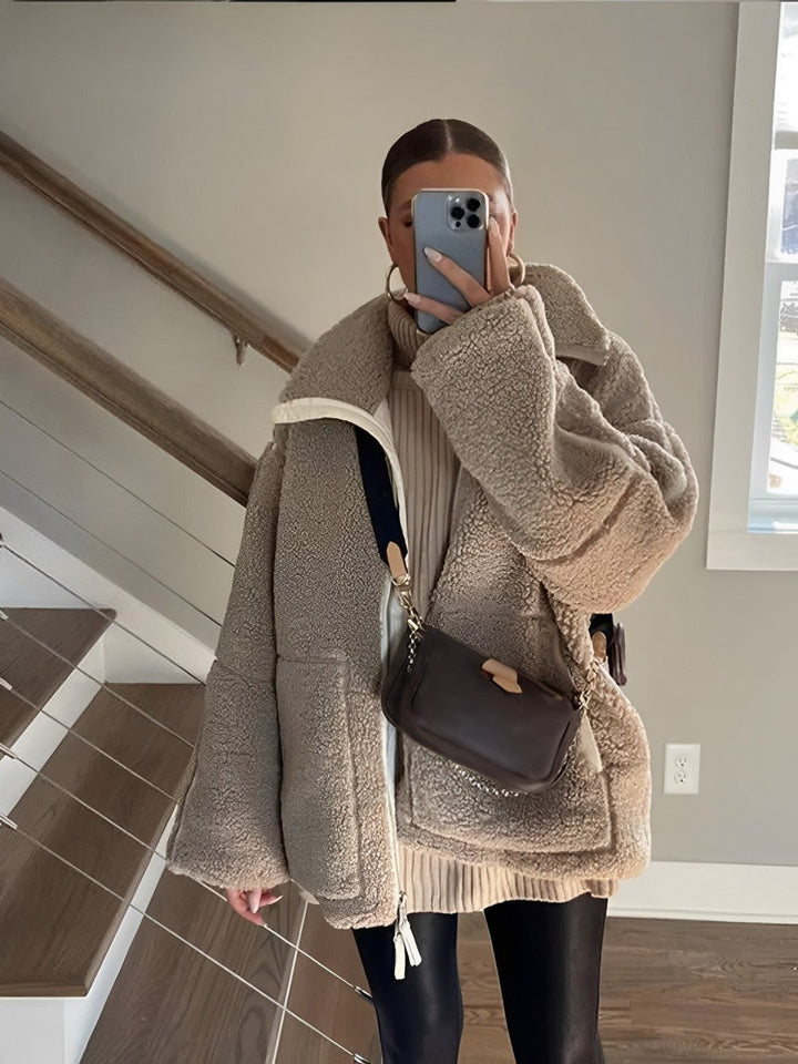 Teddyjacke für stilvolle Wärme bei kaltem Wetter