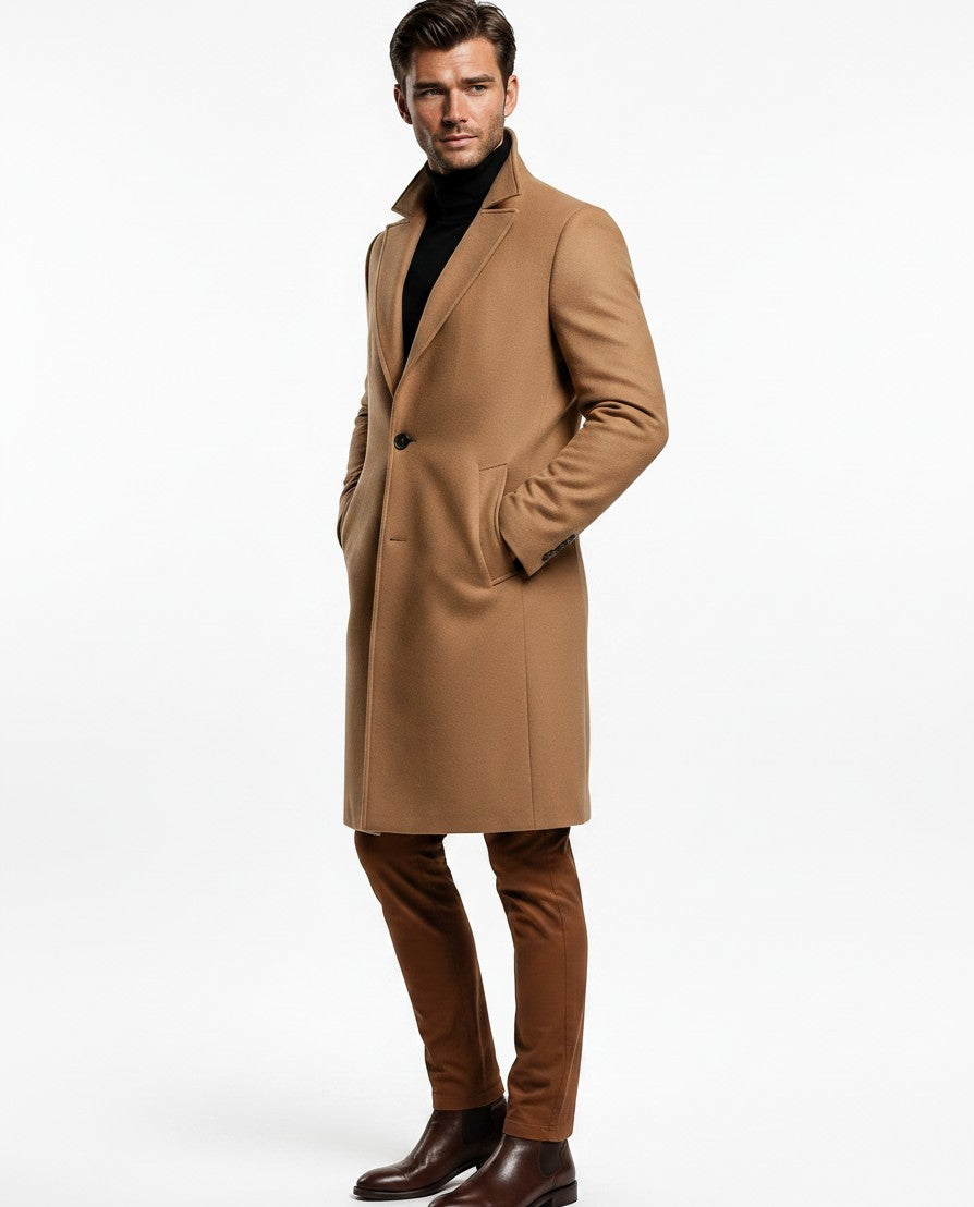 Lusso Hochwertiger Wollmantel für Männer